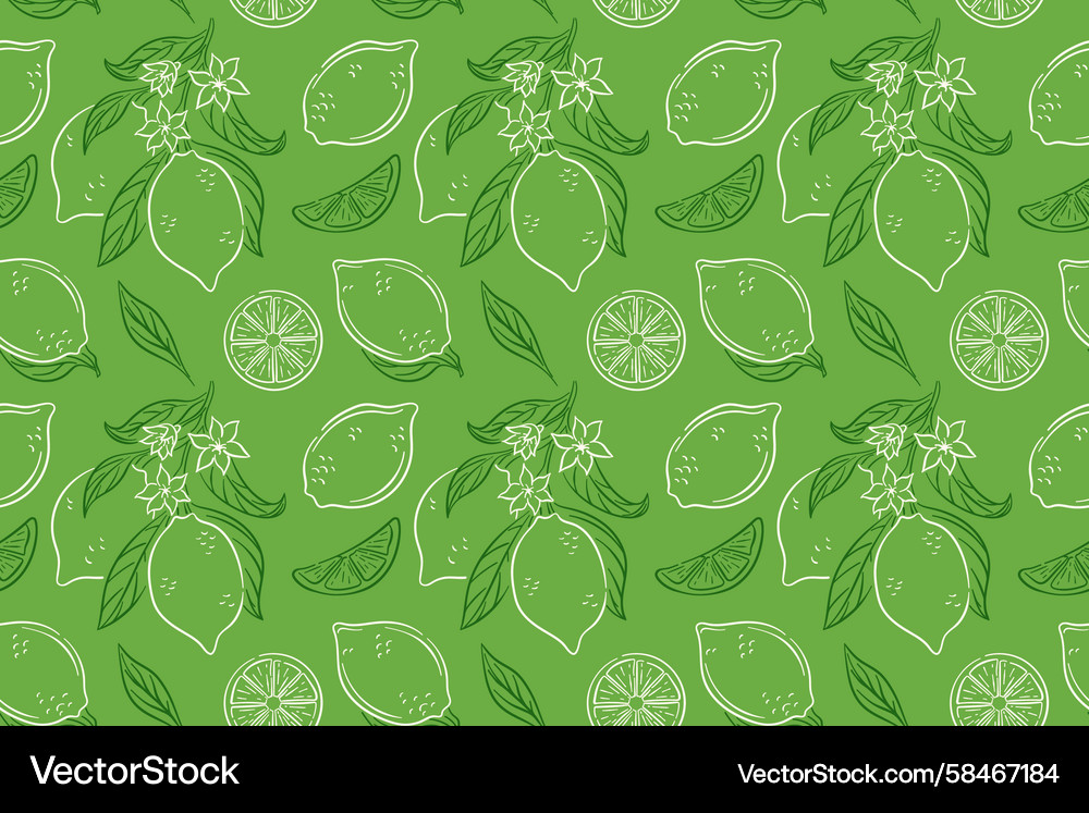 Lemon Slice Pattern Vector Image