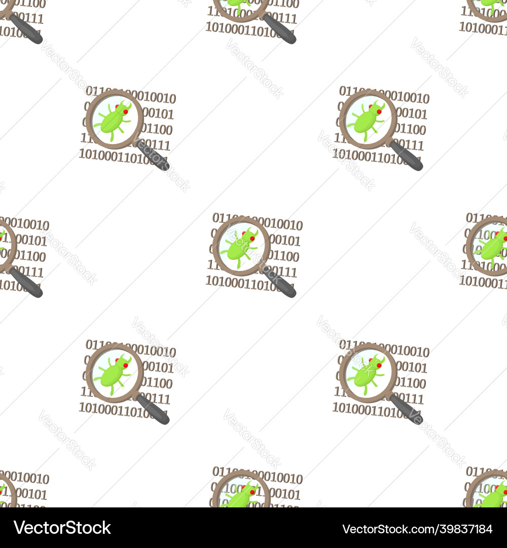 Zoom on a malicious binary code pattern seamless Zoom on a malicious binary code pattern seamless vector image
