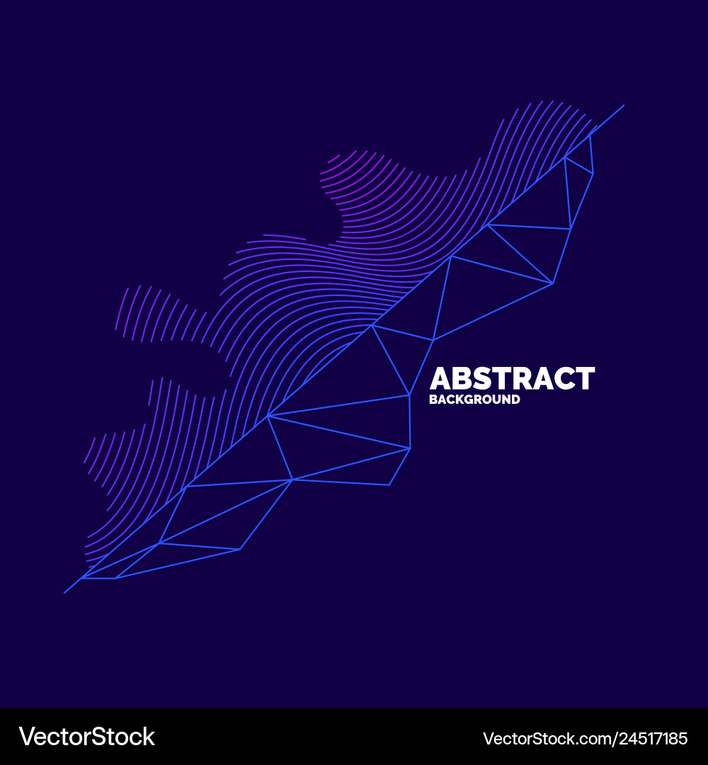 Abstract polygonal object and splashes Vector Image
