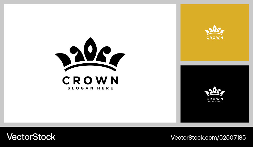 Crown design icon template Royalty Free Vector Image