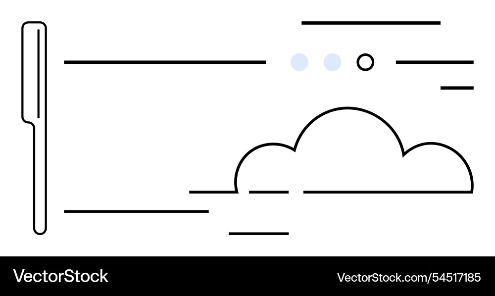 Minimalist cloud computing and data transfer Minimalist cloud computing and data transfer vector image