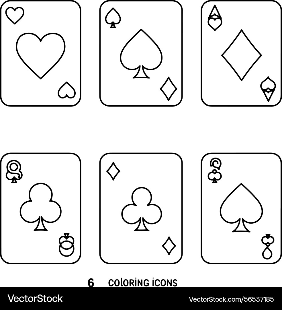 Playing card drawing tutorial learn to sketch Vector Image