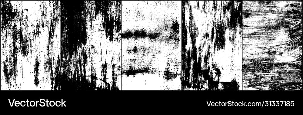Set grunge background black and white Set grunge background black and white vector image