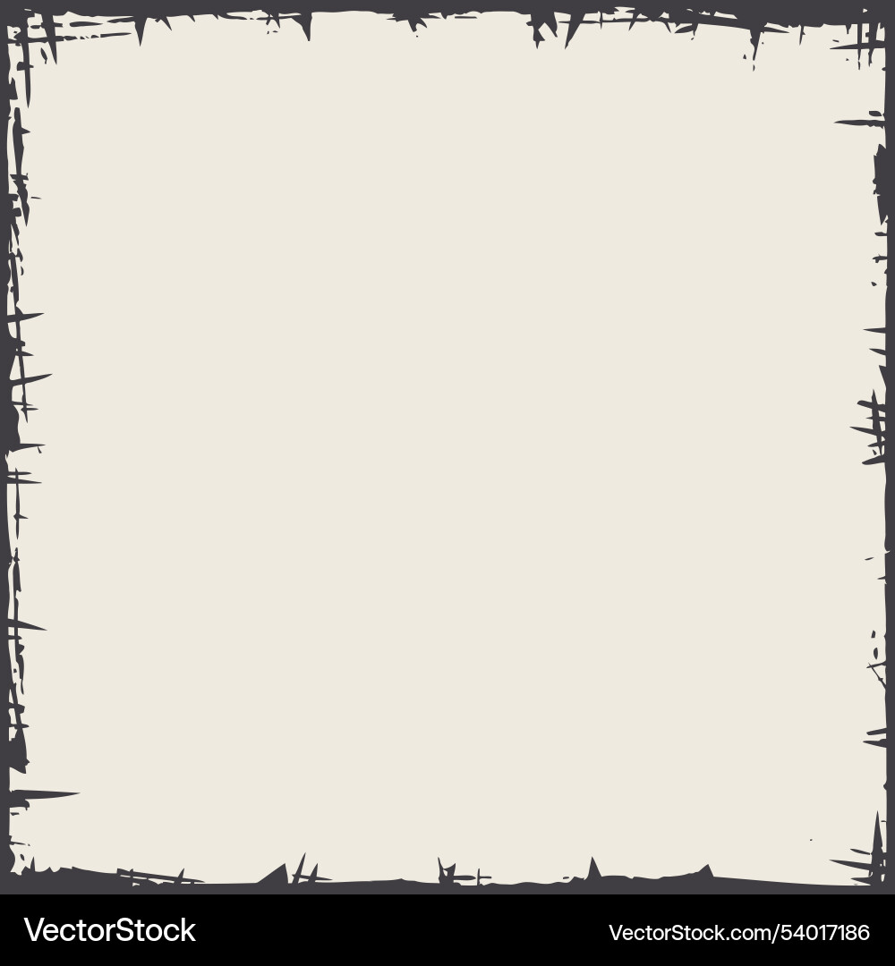 A grunge-style border with rough textured edge A grunge-style border with rough textured edge vector image