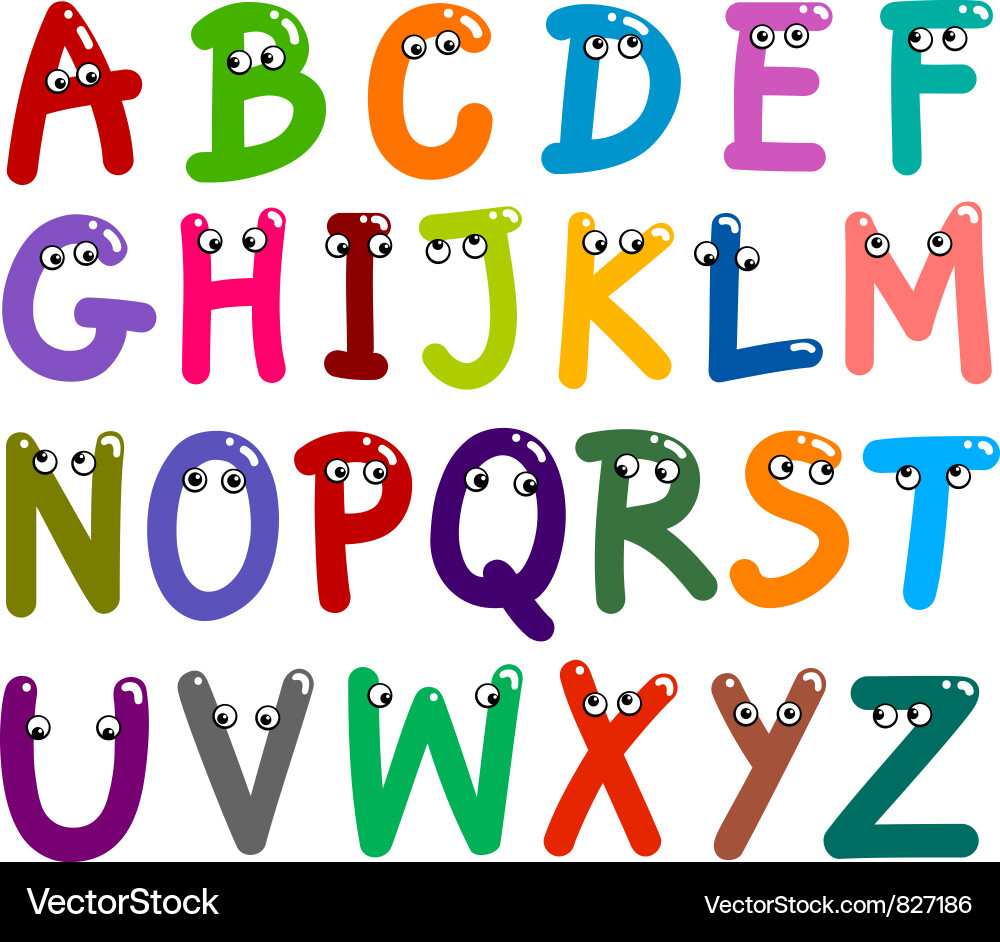 Colorful Capital Letters Alphabet Vector Image