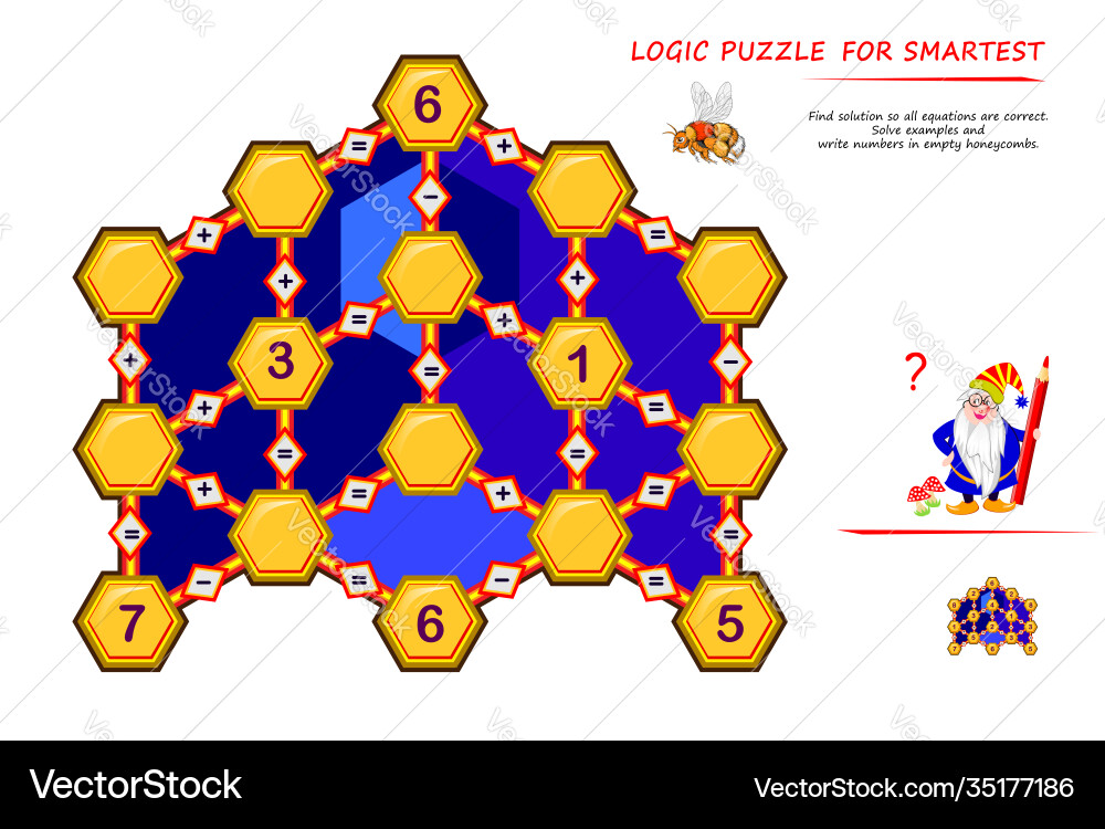 Math Logik-Puzzle-Spiel für intelligenteste finden Lösung Math Logik-Puzzle-Spiel für intelligenteste finden Lösung vektorbild
