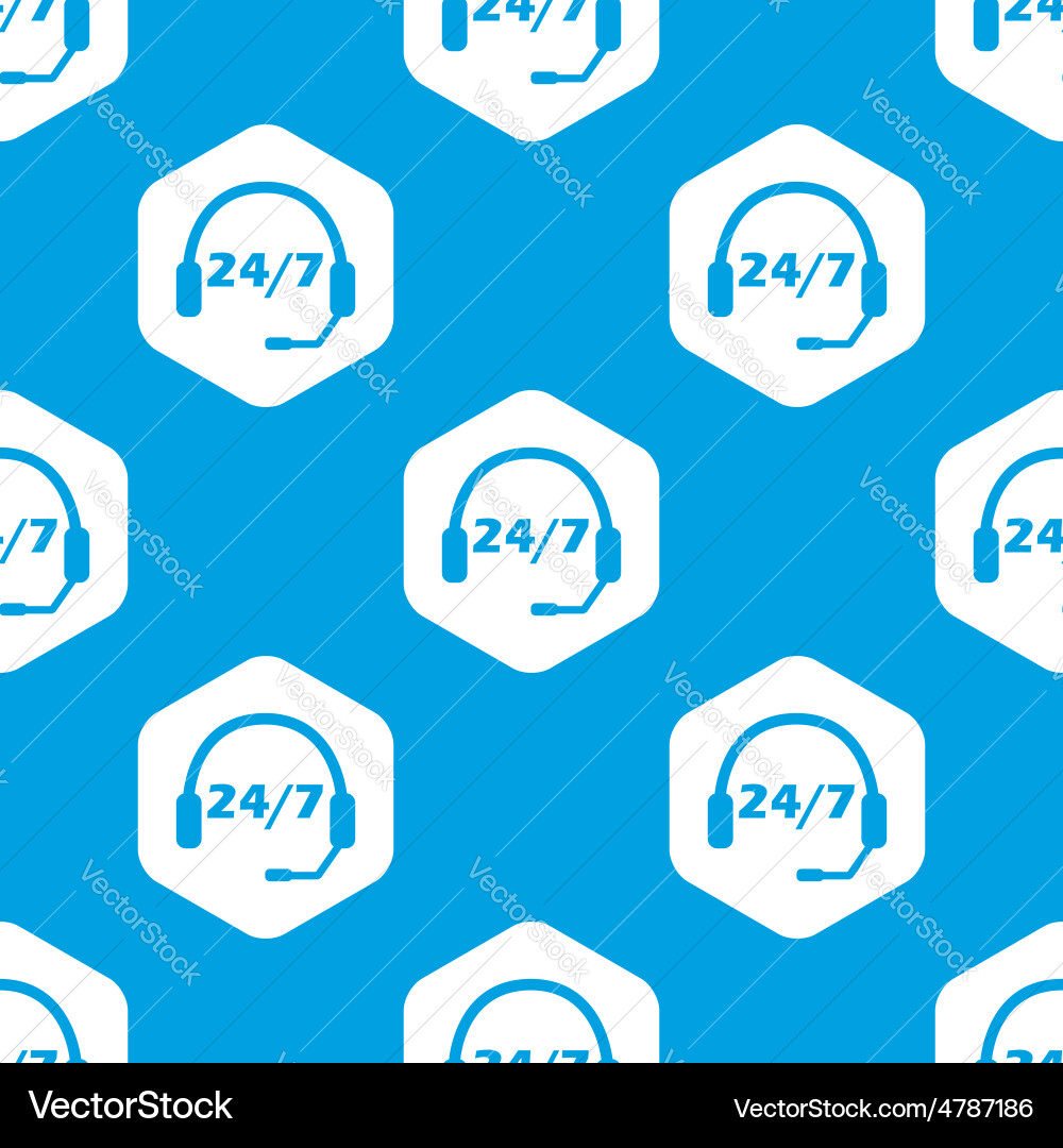 Support hexagon pattern vector image