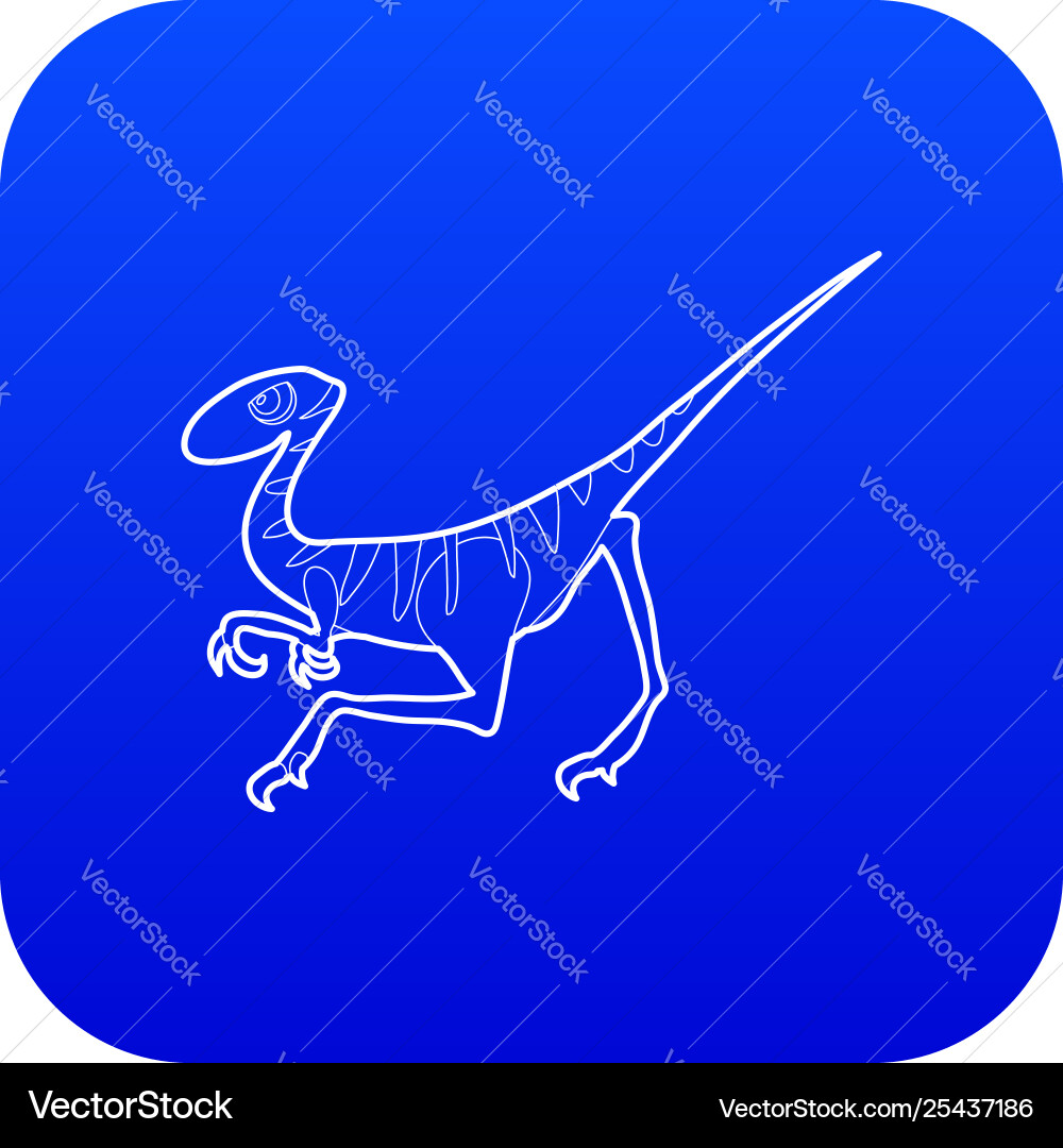 Velociraptor icon blue Velociraptor icon blue vector image