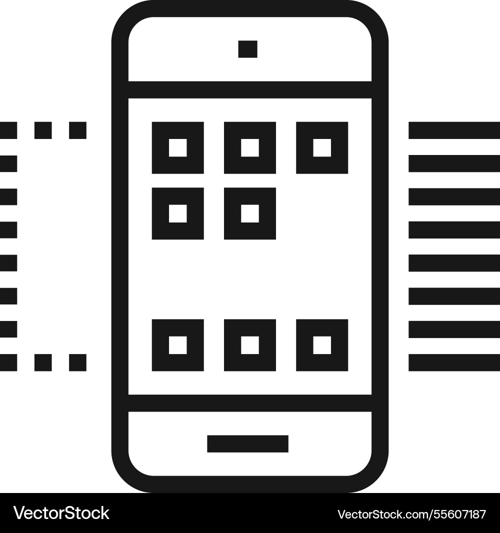 App development flat line web icon concept App development flat line web icon concept vector image