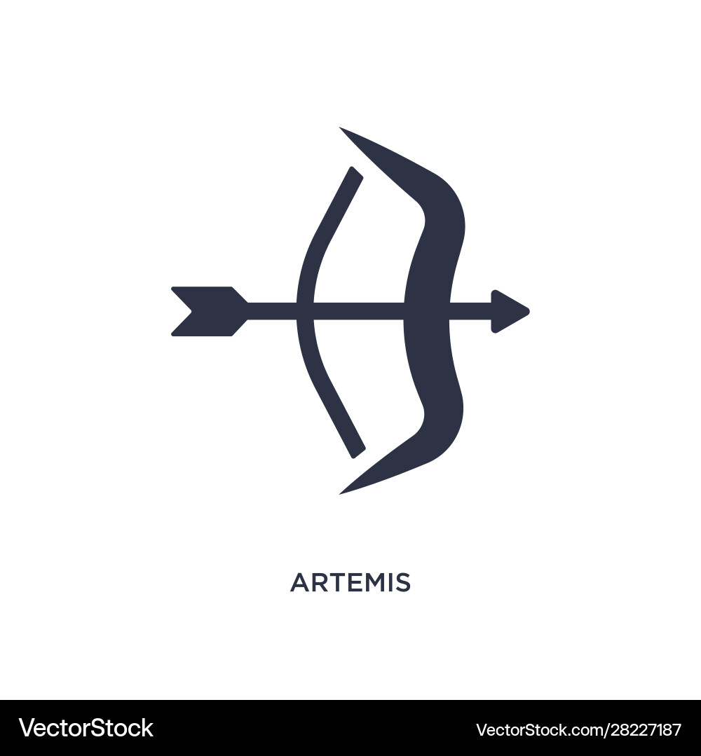 Artemis icon on white background simple element vector image