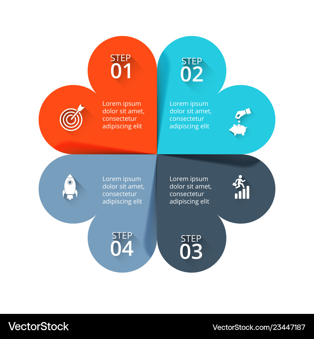 Business data visualization abstract cycle Business data visualization abstract cycle vector image