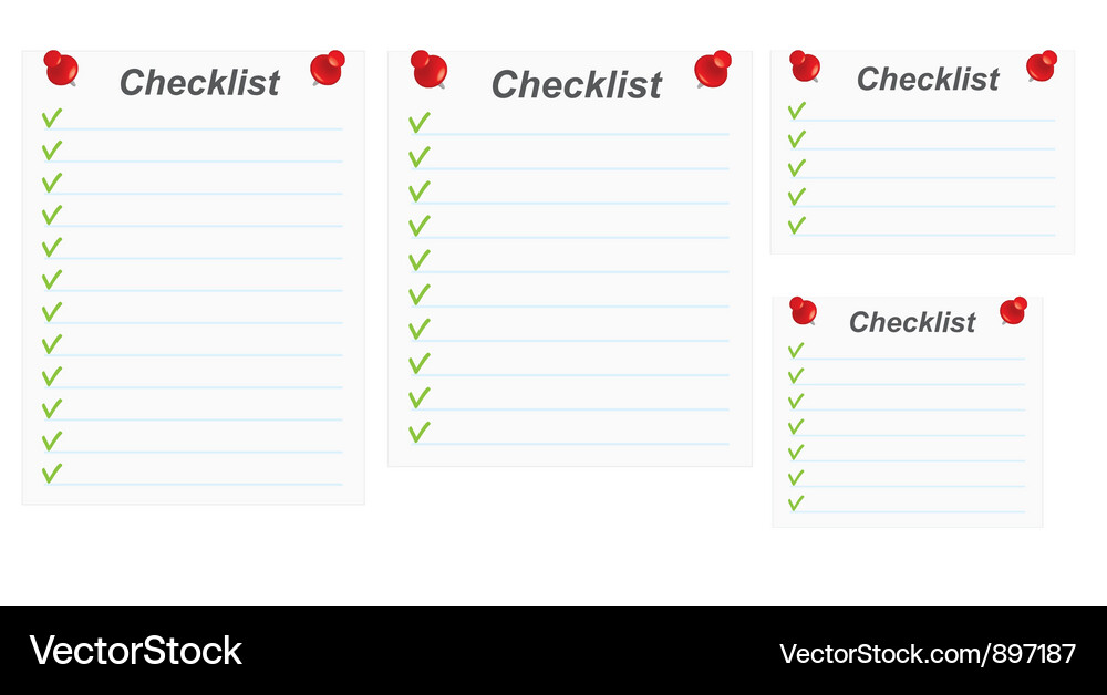 Checklists Vector Image