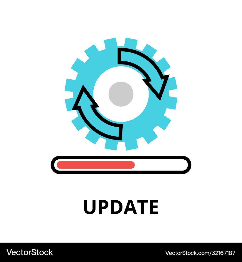 Concept update application progress icon Vector Image