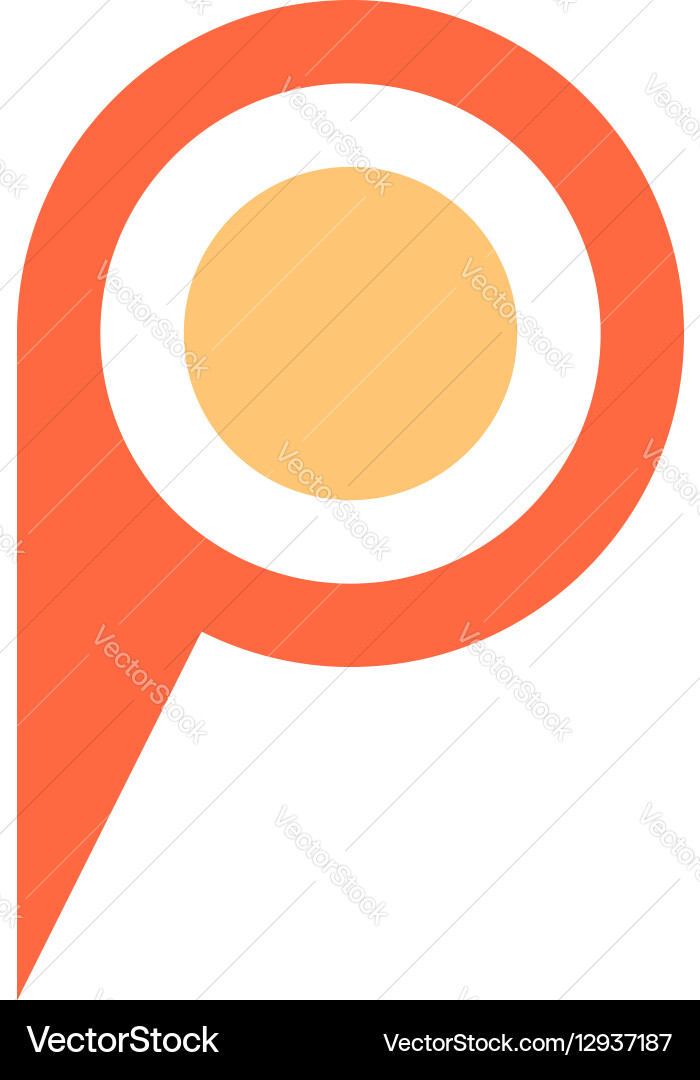 Map pin sign location icon marker point button vector image