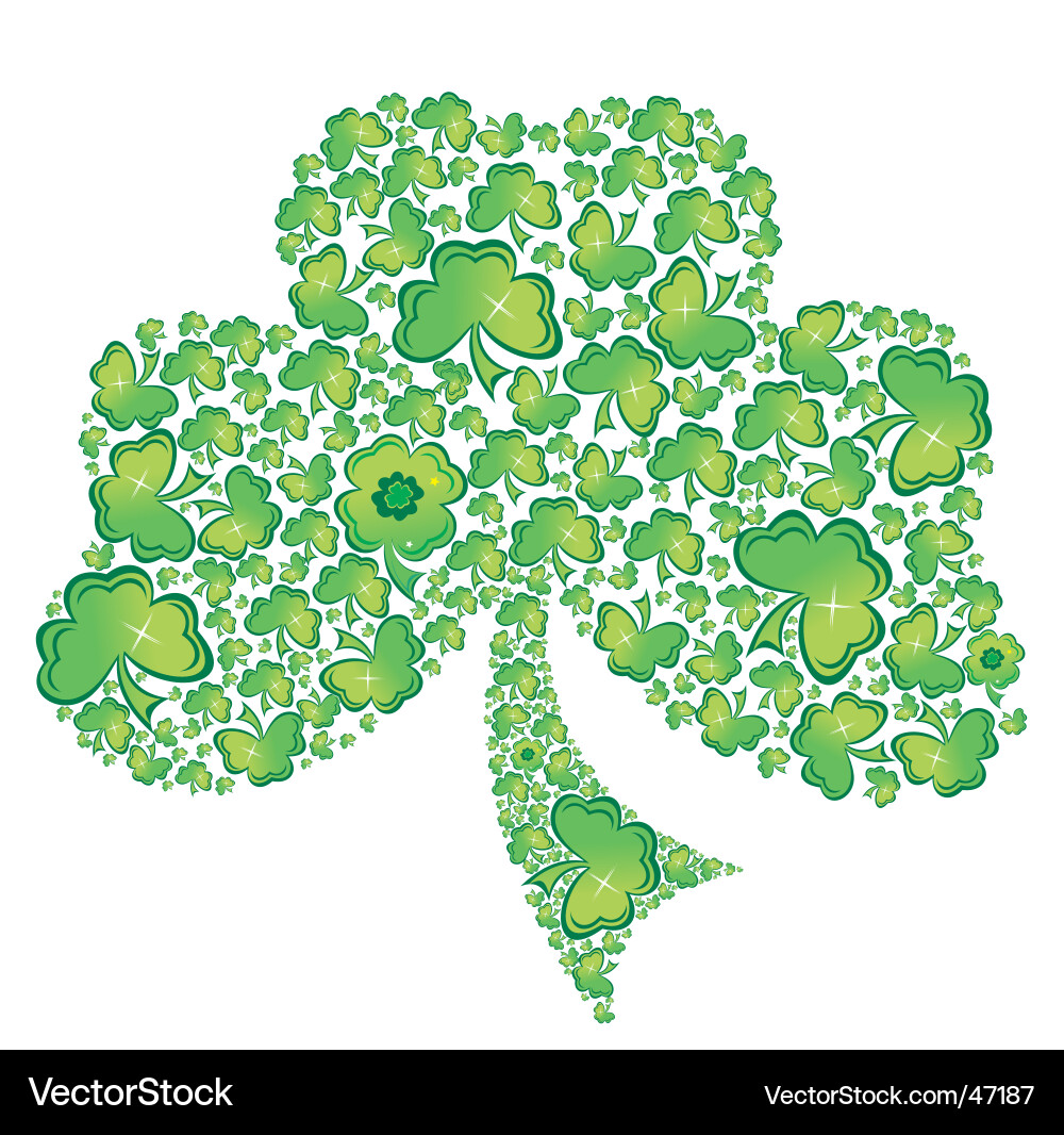 Shamrock Clover Pattern Vector Image