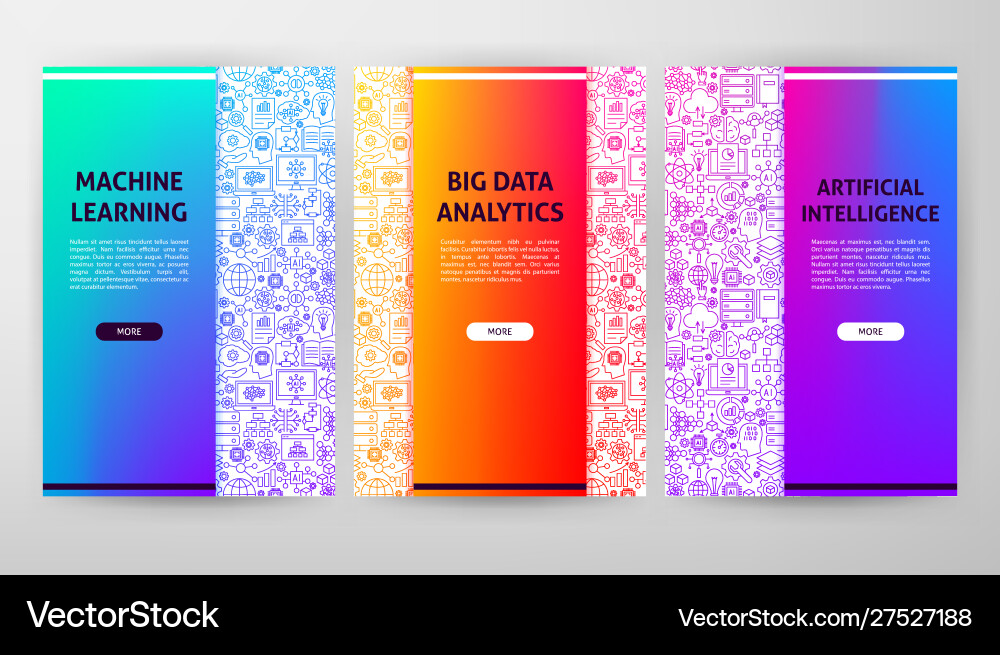Artificial intelligence brochure web design Vector Image