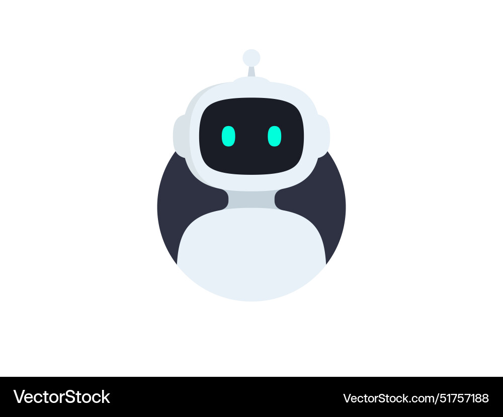 Chat bot icon isolated on white background Chat bot icon isolated on white background vector image