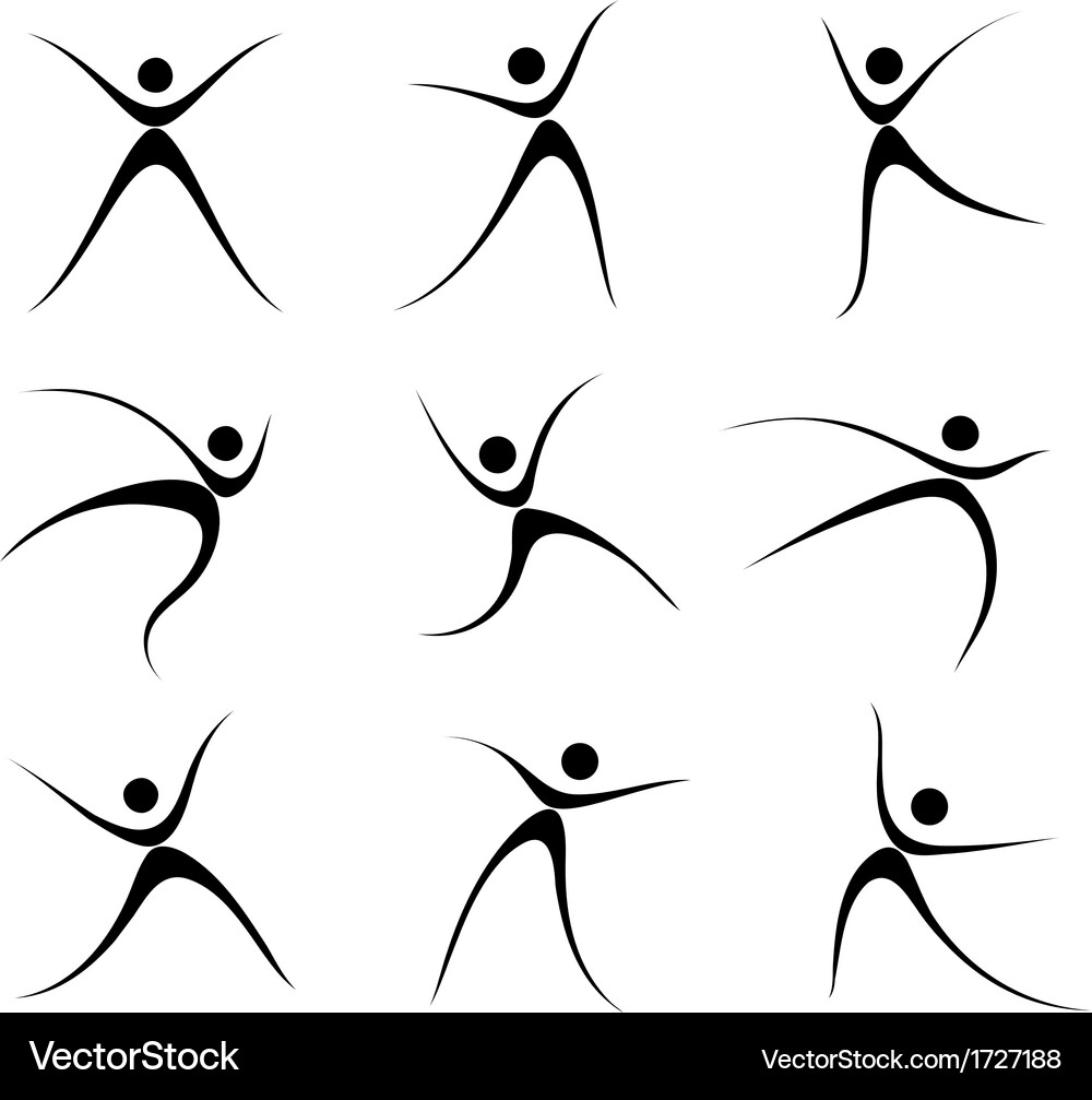 Dynamic Movement Icons Vector Image