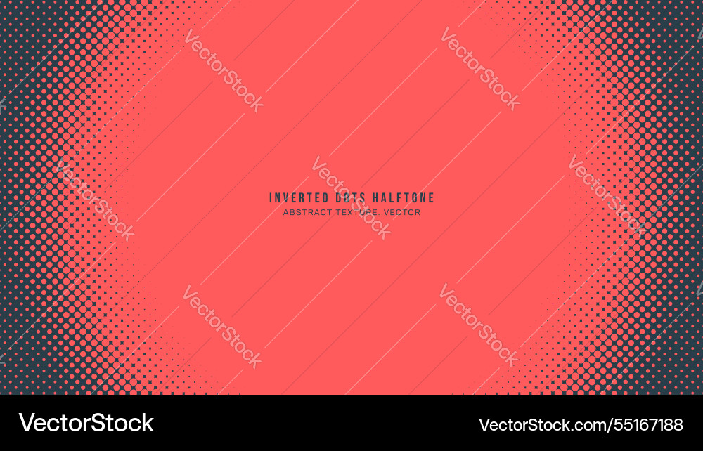 Inverted dots half tone pattern round frame red Inverted dots half tone pattern round frame red Vector Image