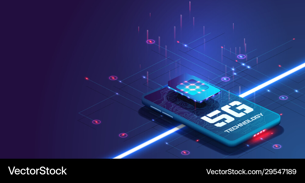 5G Network Connection Vector Image