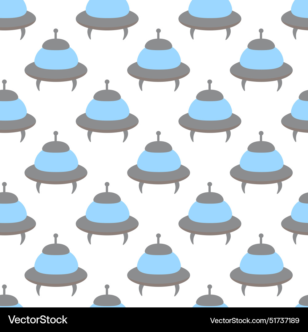 Alien spaceship spacecrafts and ufo pattern Vector Image