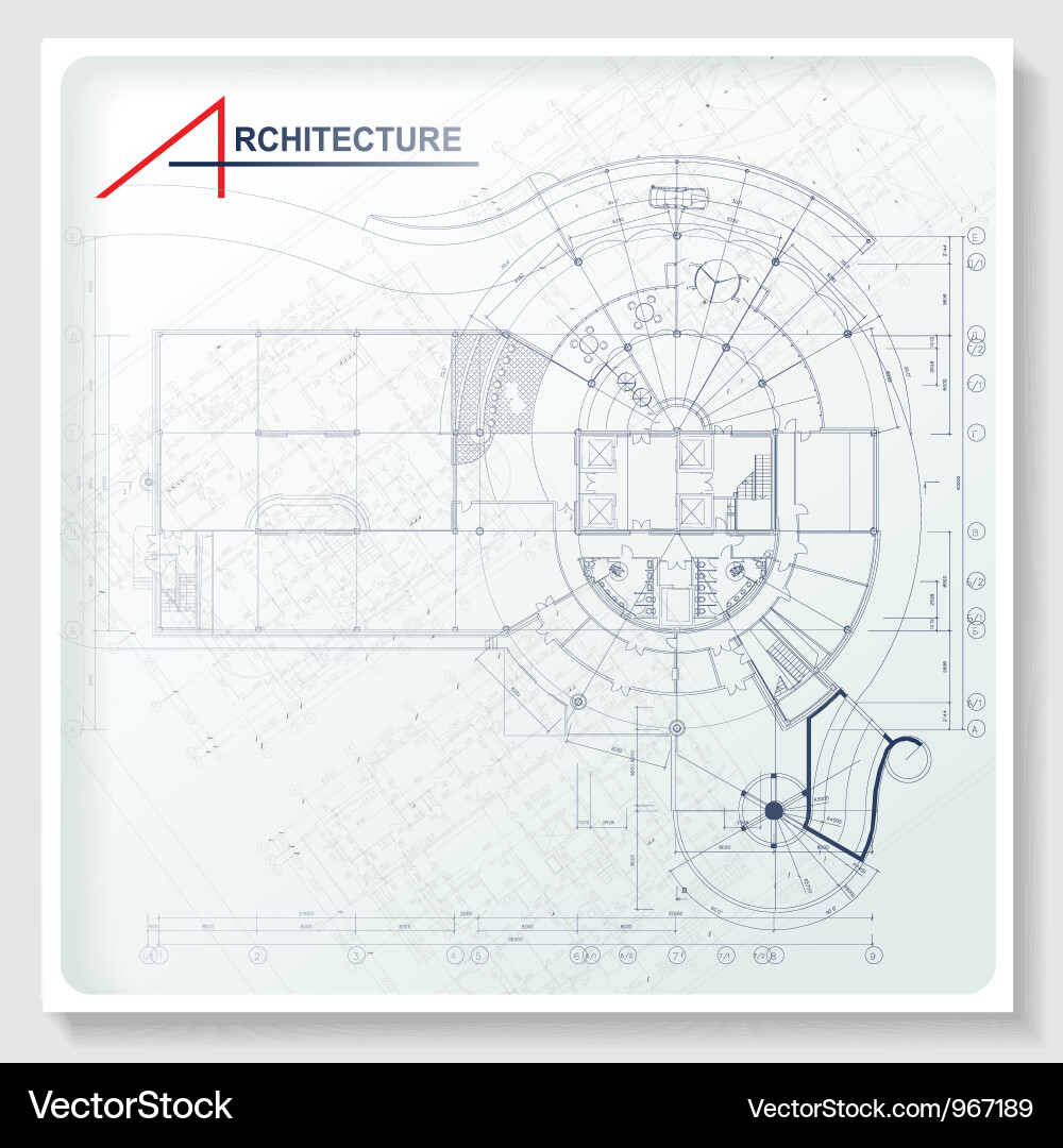 Architectural Blueprint Royalty Free Vector Image