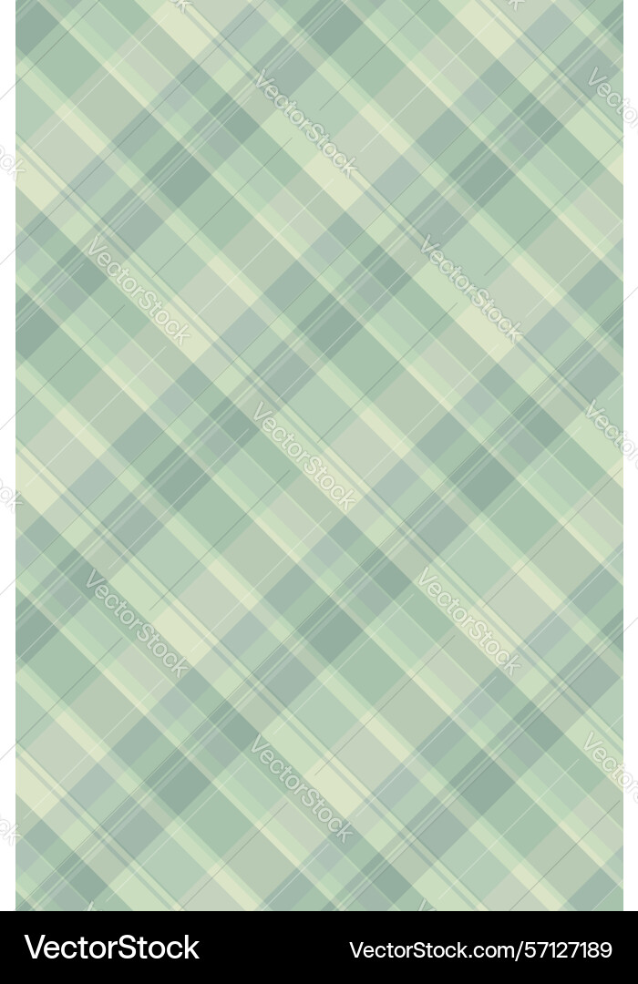 Elegant diagonal plaid pattern in soft sage vector image