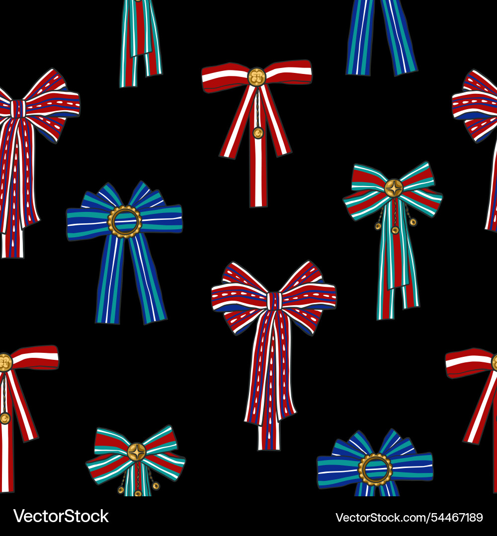 Seamless pattern with bows Seamless pattern with bows vector image