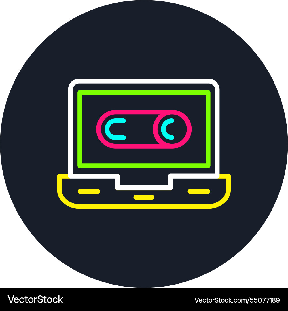 Switch line multi color icon Vector Image