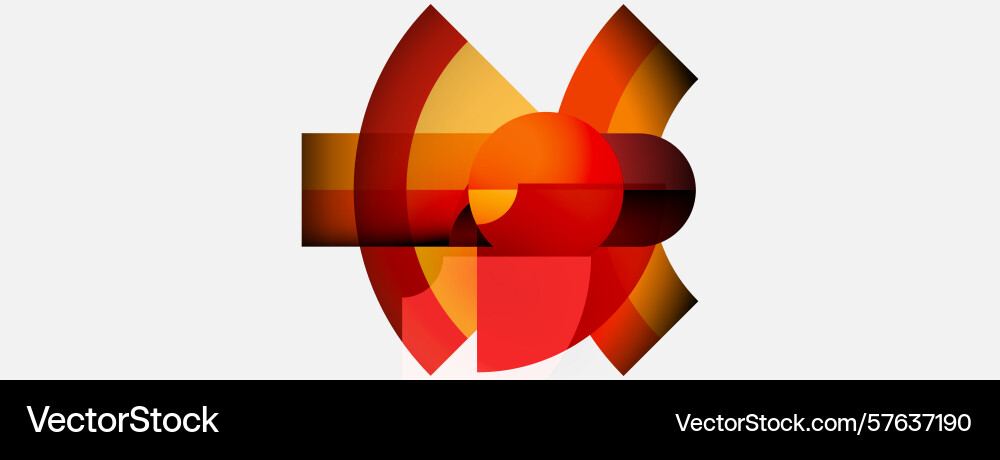 Abstract design features overlapping orange red Abstract design features overlapping orange red vector image
