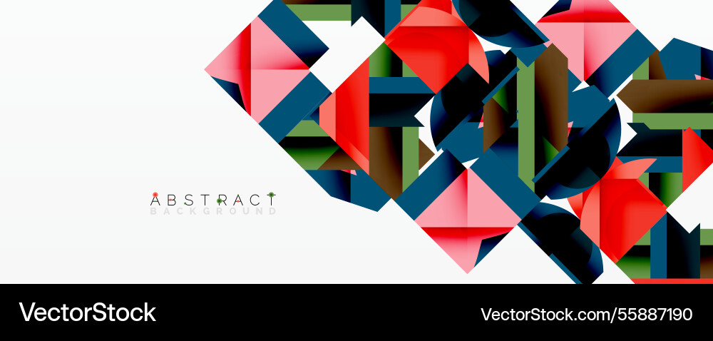 Abstract geometric composition with interlocking Vector Image