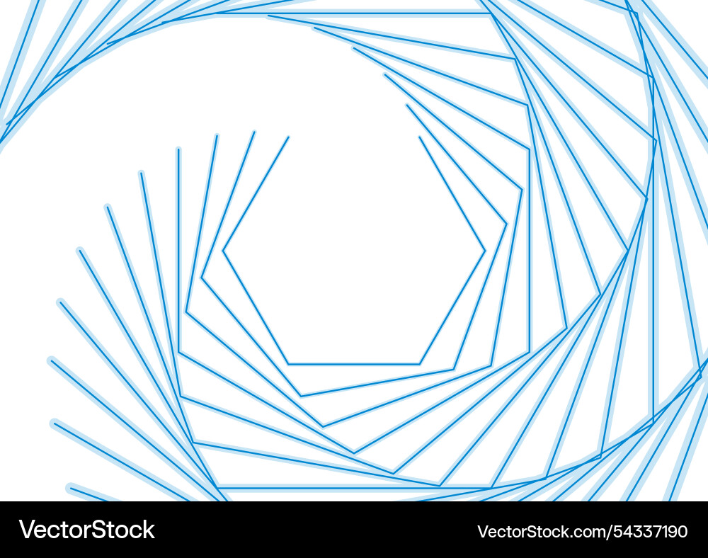 Blue hexagonal lines abstract futuristic tech vector image
