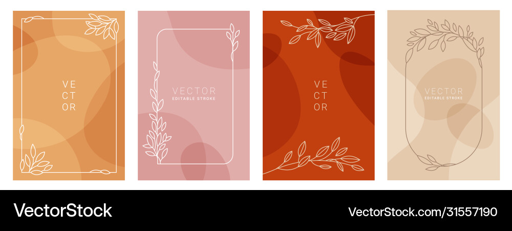 Design templates in simple modern style with copy Design templates in simple modern style with copy vector image