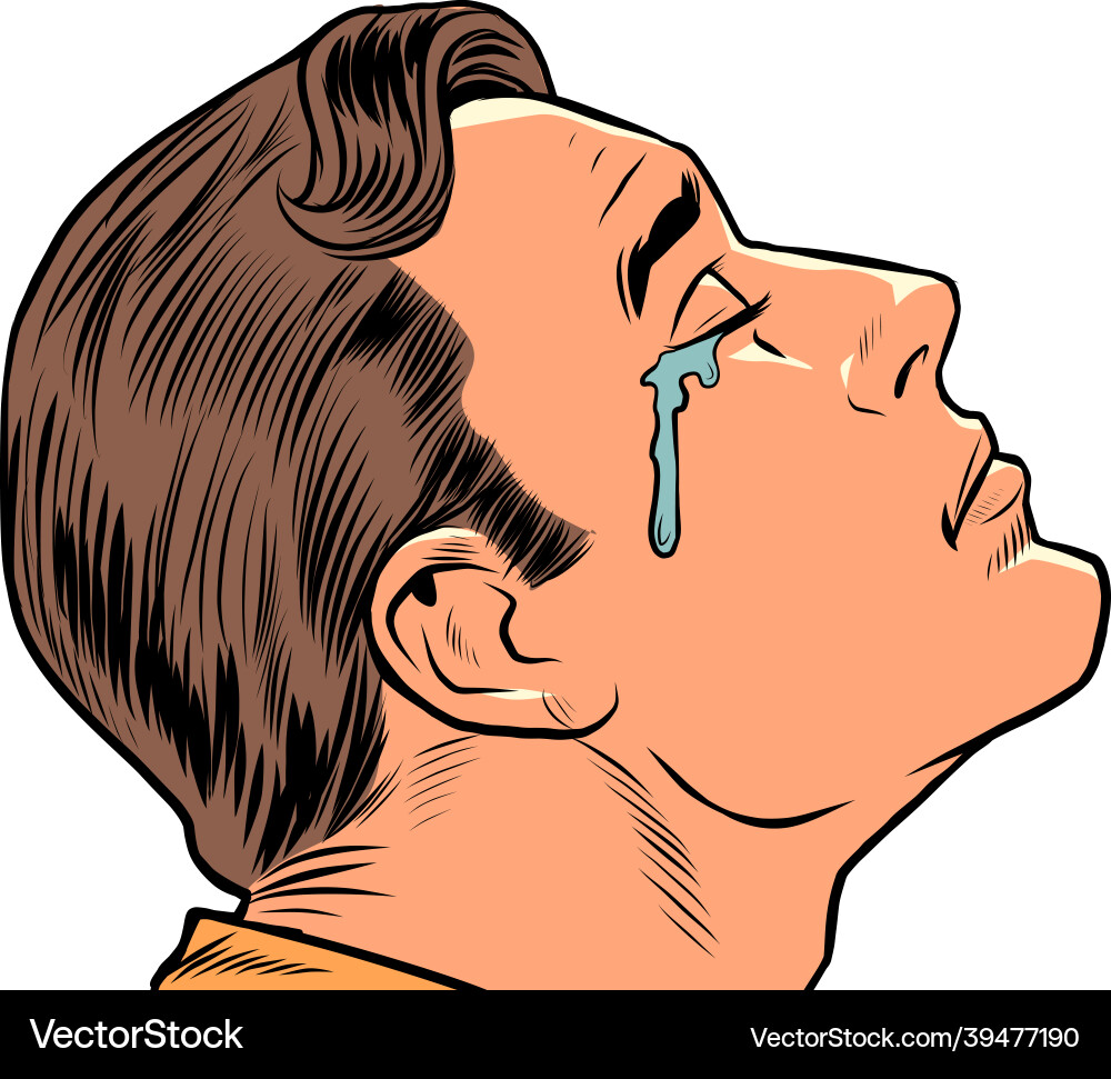 Ein weinender Mensch menschliche Emotionen traurig Stimmung Traurigkeit Ein weinender Mensch menschliche Emotionen traurig Stimmung Traurigkeit vektorbild