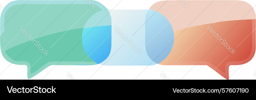 Gradient overlapping message bubbles seamless vector image