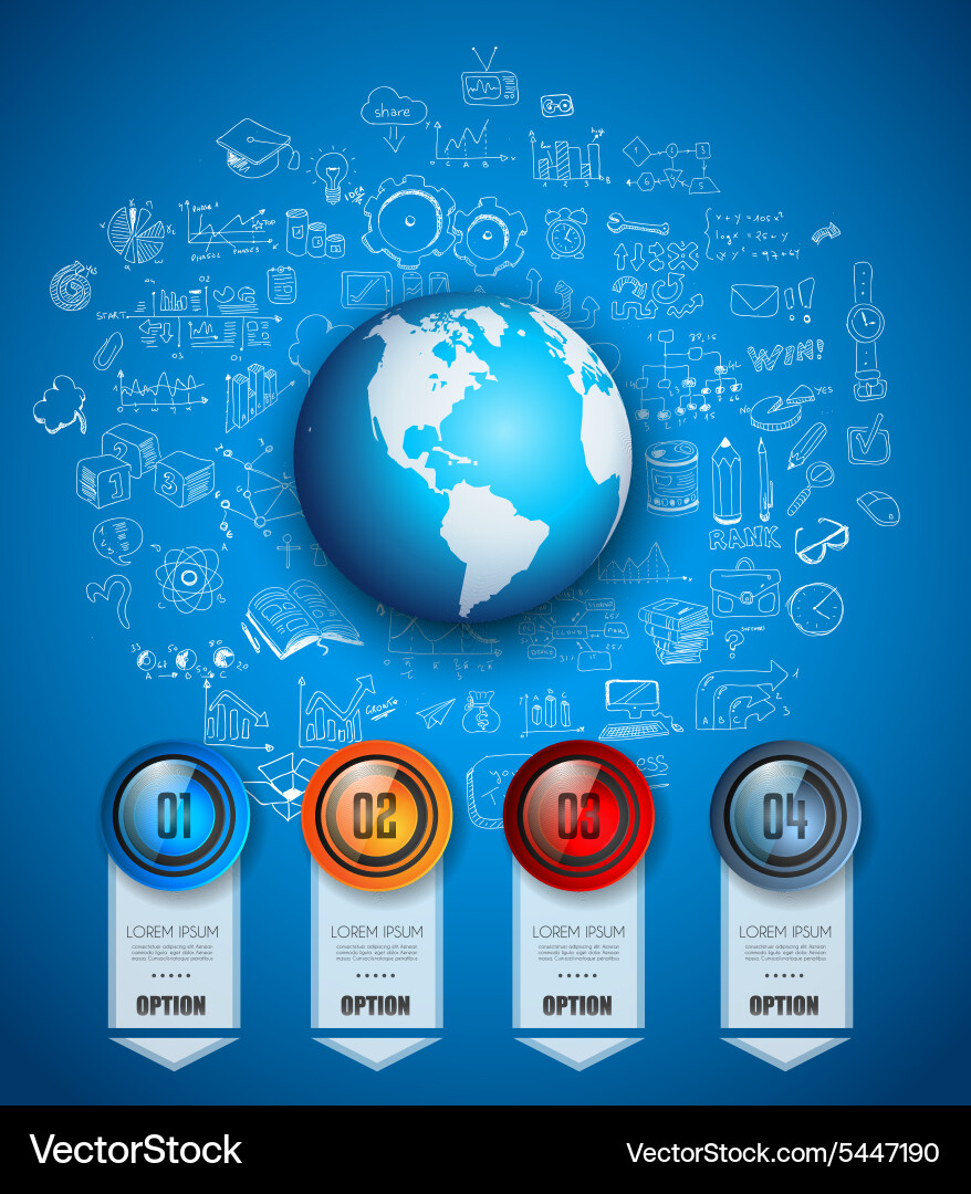 Infographics modern template to classify data vector image