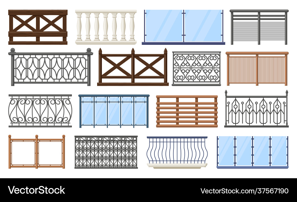 Modern Balcony Railing Royalty Free Vector Image