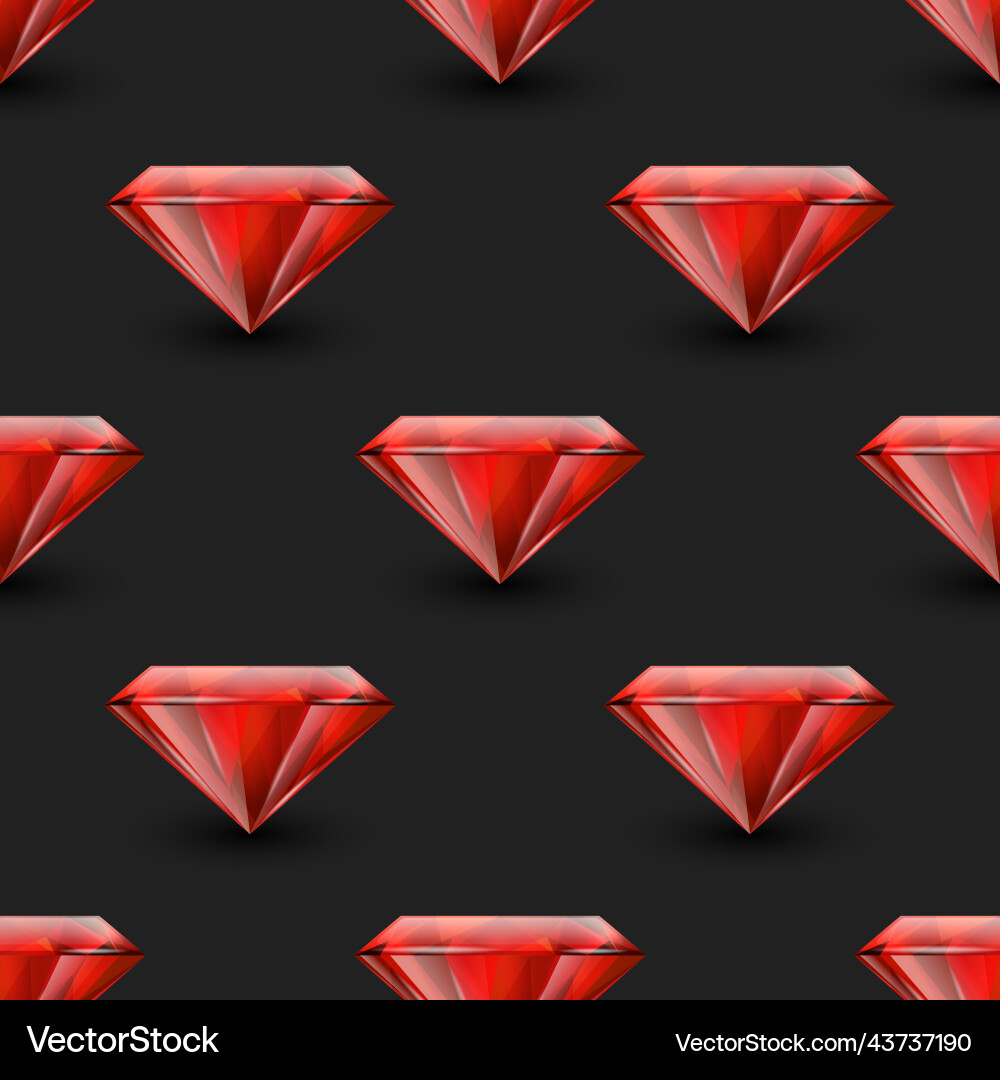 Seamless pattern with 3d realistic gemstone Seamless pattern with 3d realistic gemstone vector image