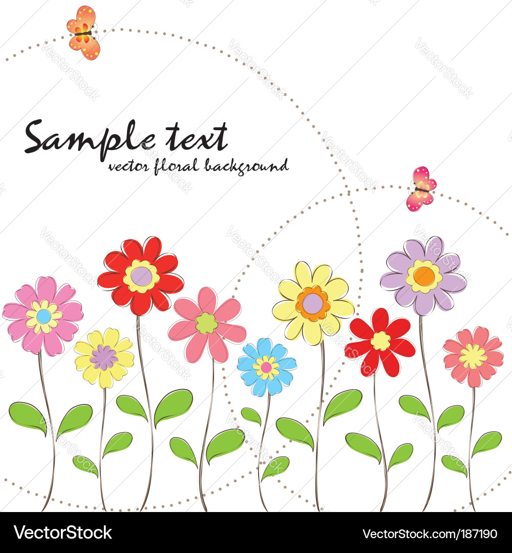 Spring summer floral wallpaper Royalty Free Vector Image