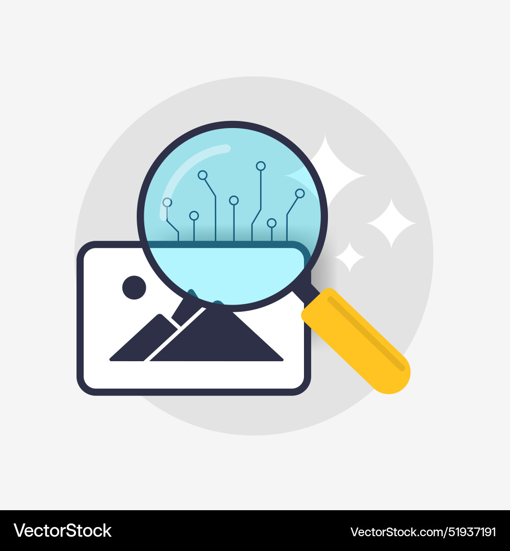 Ai content detector concept detect artificial Ai content detector concept detect artificial vector image