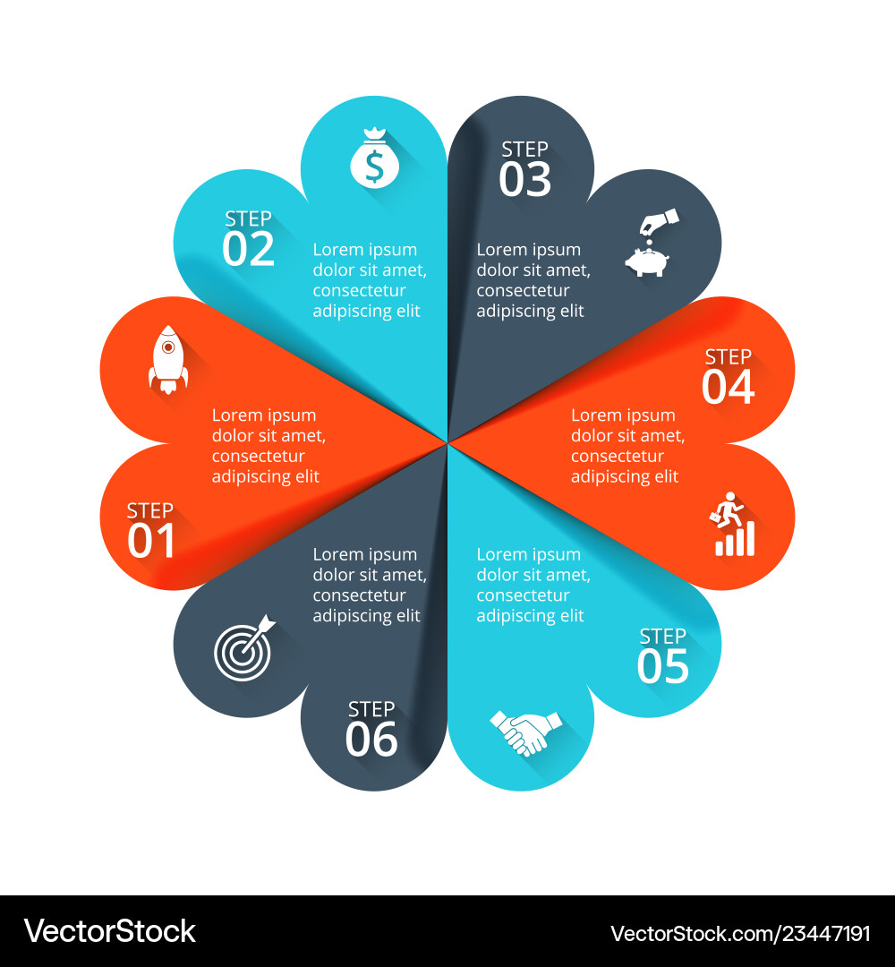 Business data visualization abstract cycle Business data visualization abstract cycle vector image
