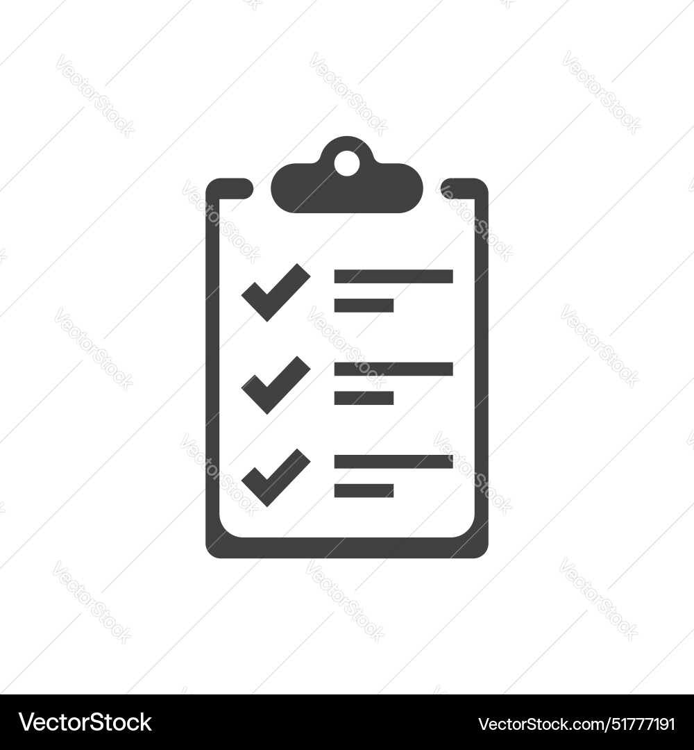 Clipboard with checklist icon in flat style Clipboard with checklist icon in flat style vector image