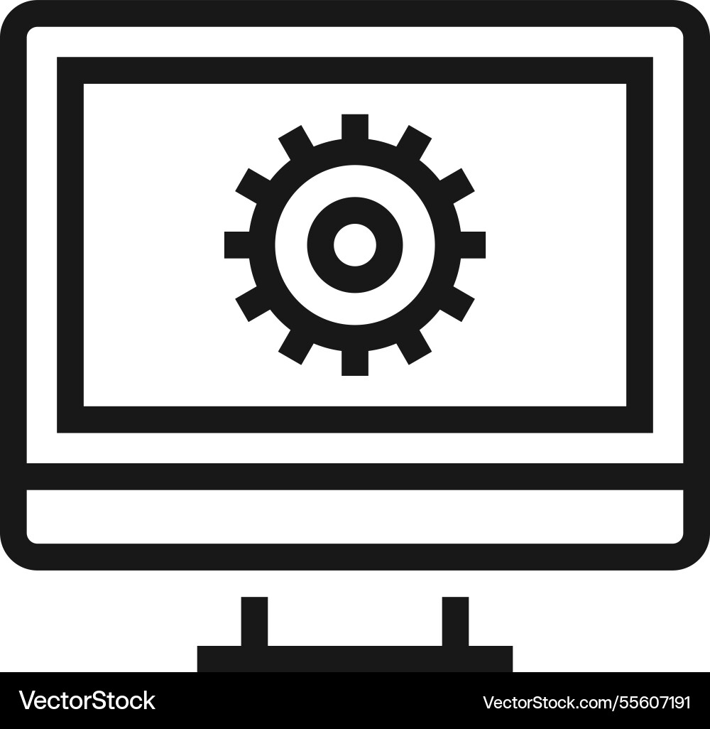 Development flat line web icon concept Development flat line web icon concept vector image