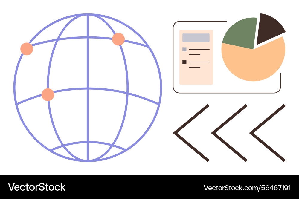Global connectivity and data visualization Global connectivity and data visualization vector image