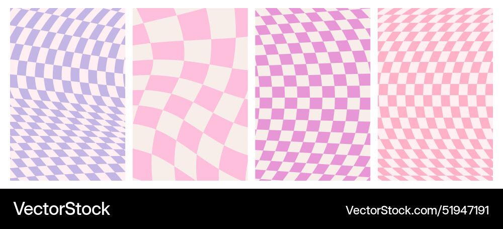 Groovy checkered patterns Groovy checkered patterns vector image