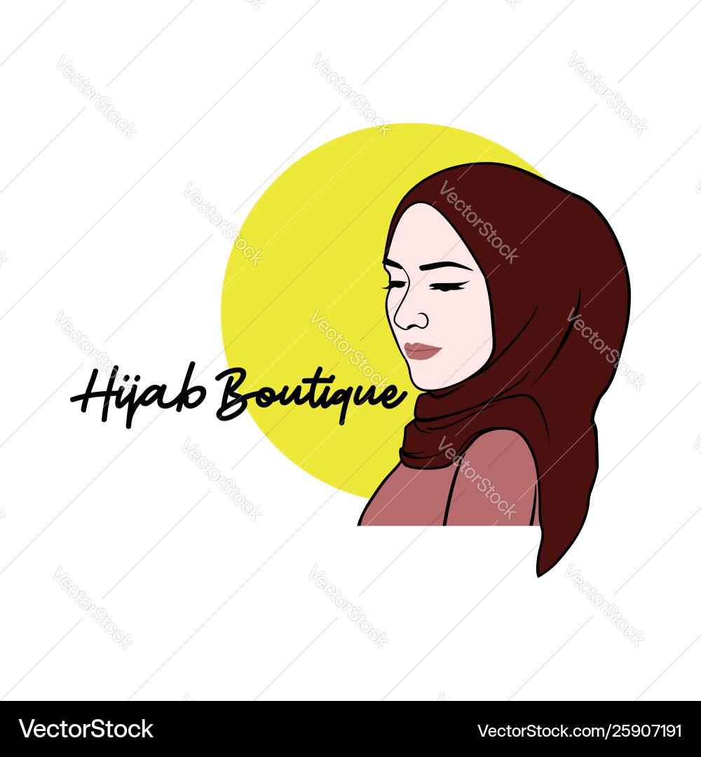 Schöne stilvolle Hijab Mädchen Logo Marke Schöne stilvolle Hijab Mädchen Logo Marke vektorbild