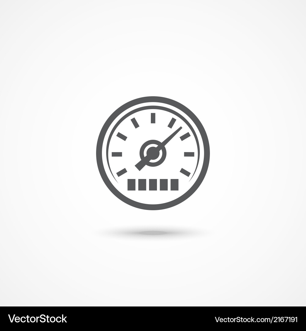 Speedometer Icon - Digital Display Vector Image