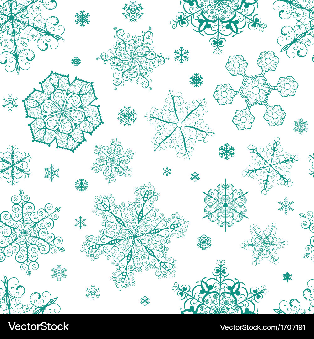 Winter Snowflake Pattern vector image