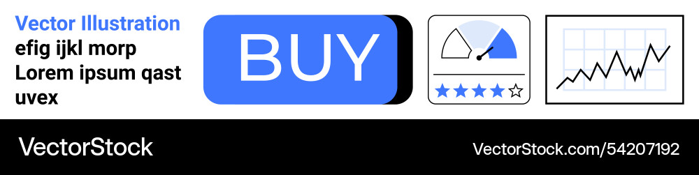 Business ui design elements featuring buy button Business ui design elements featuring buy button Vector Image