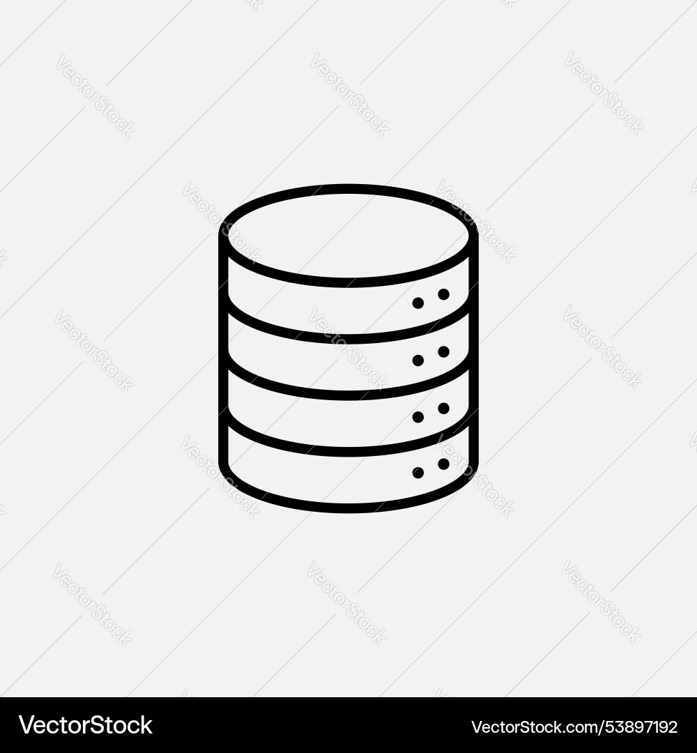 Database icon set vector image